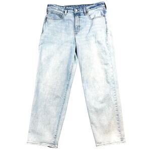 Old‎ Navy High Waist OG Loose Light Wash Denim Blue Jeans High Rise Womens Sz 12